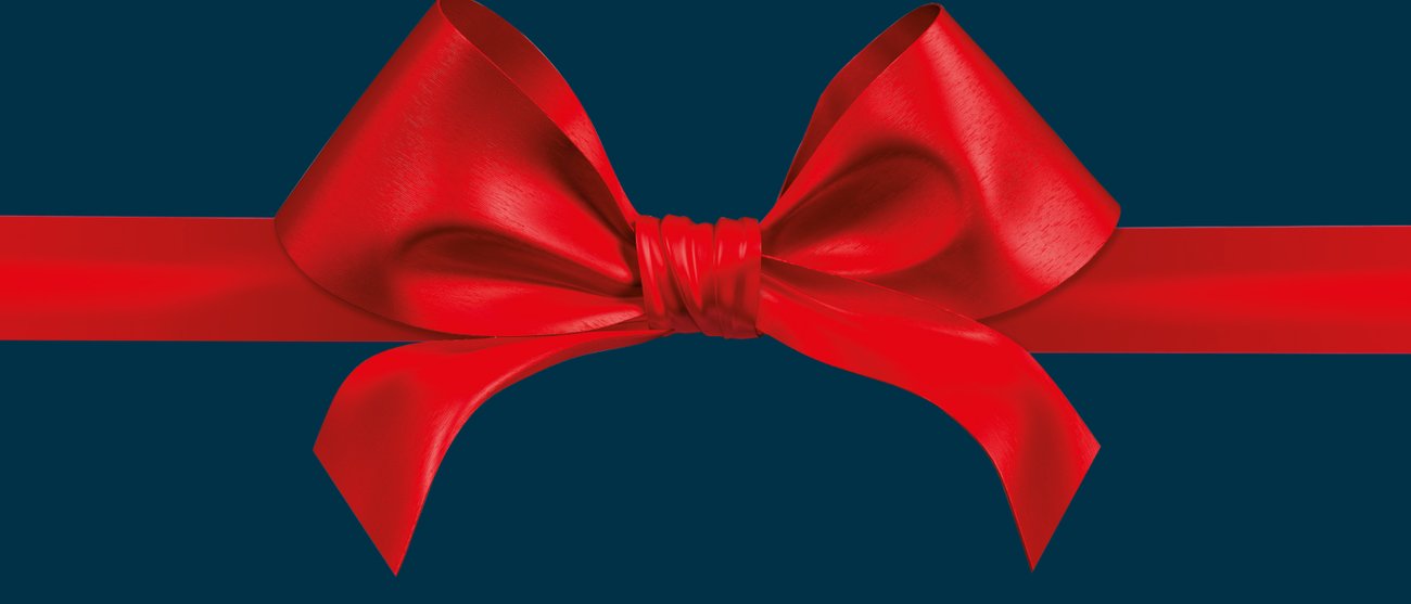 Luxury red bow to illustrate gift vouchers